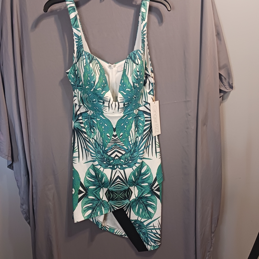 Billabong Green Leaf Print Swimsuit